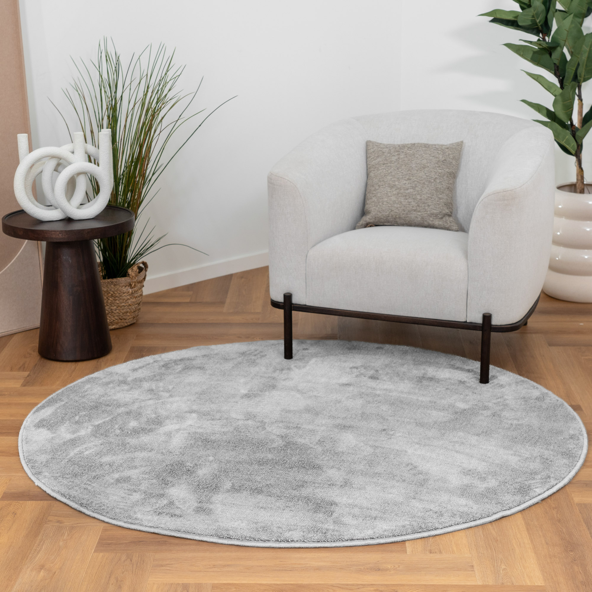 Rond Vloerkleed Xilento Glory Silver