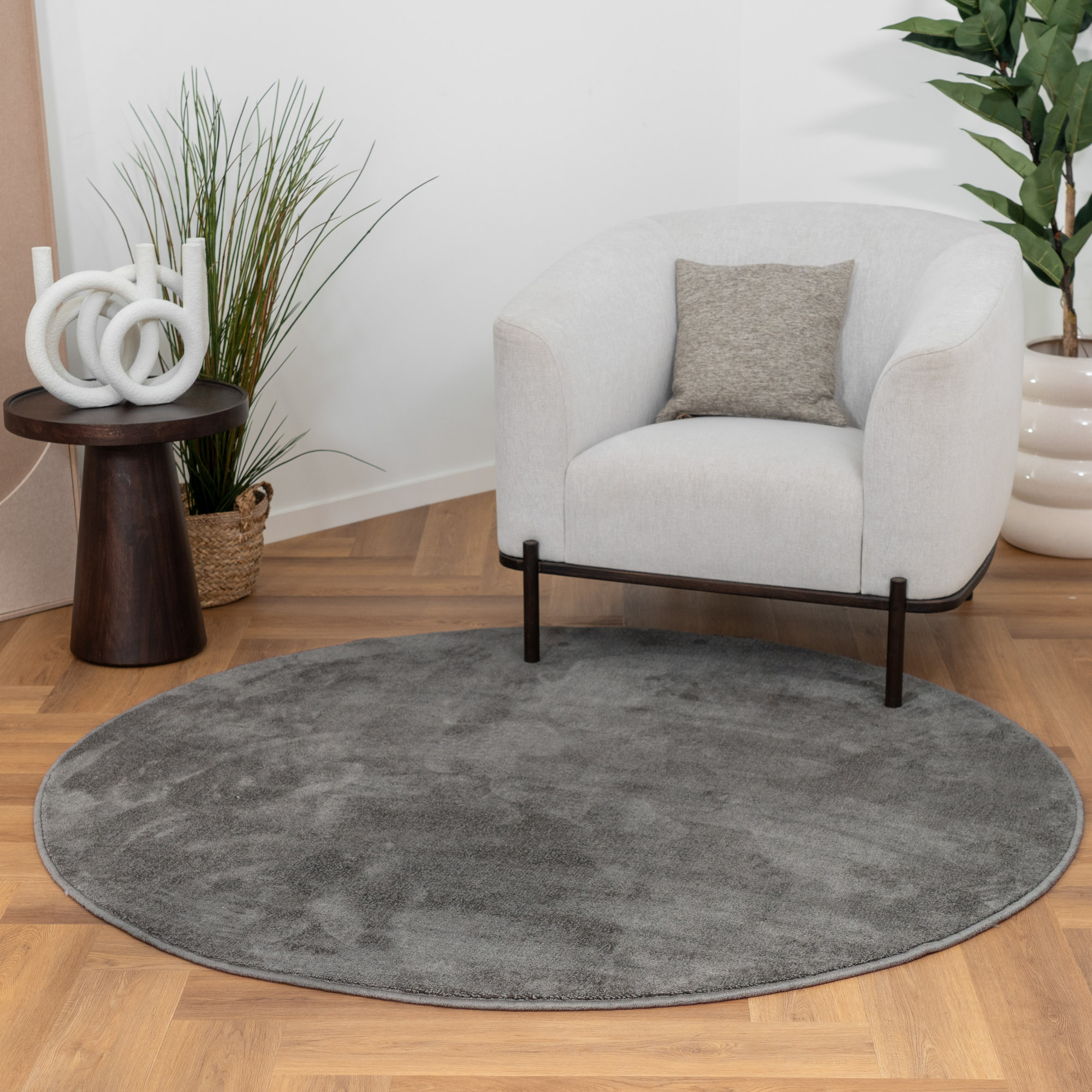 Rond Vloerkleed Xilento Glory Grey