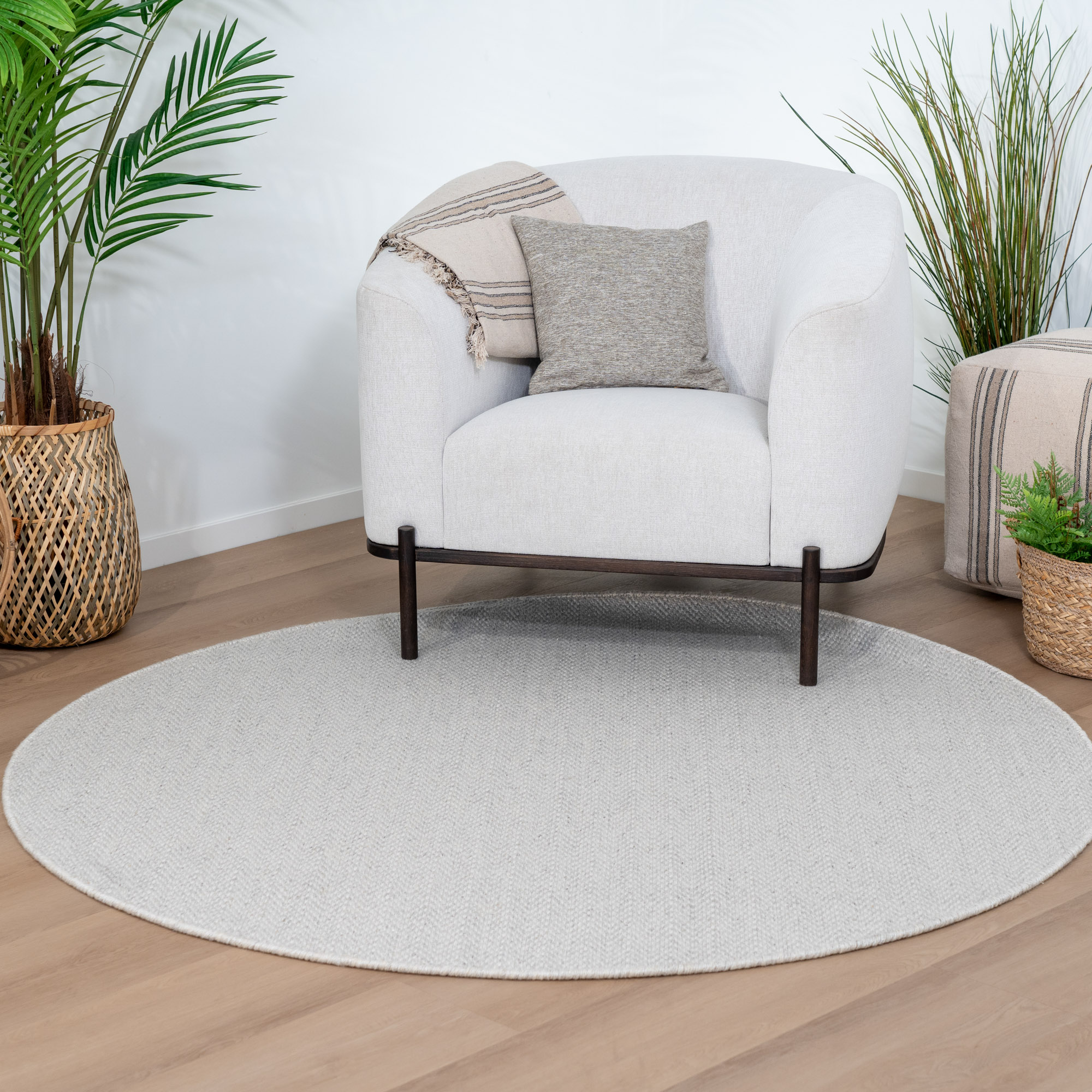 Rond Vloerkleed Xilento Wave Grey