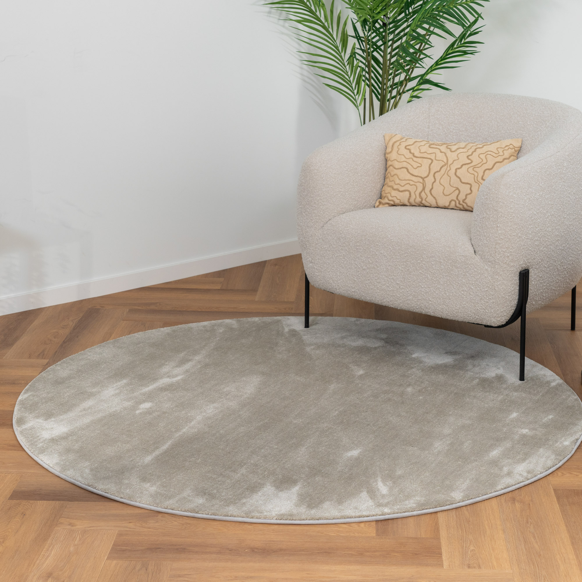 Rond Vloerkleed Xilento Grand Silver